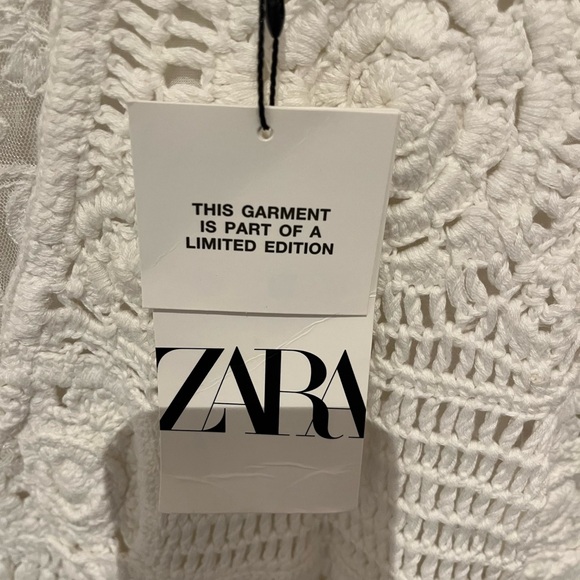 Zara White Crochet Lace Dress - Picture 4 of 5